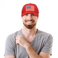 thumbnail image 3 of DALIX American Flag Hat Premium USA Baseball Cap in Red, 3 of 7