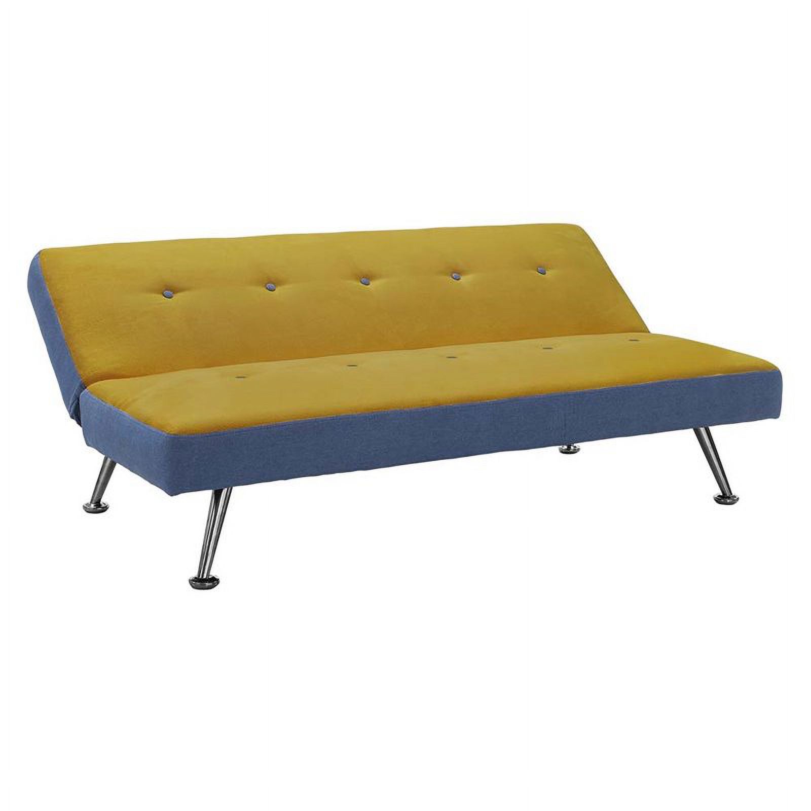DHP Junior Microfiber Convertible Sofa in Denim and Minion Yellow - image 3 of 9