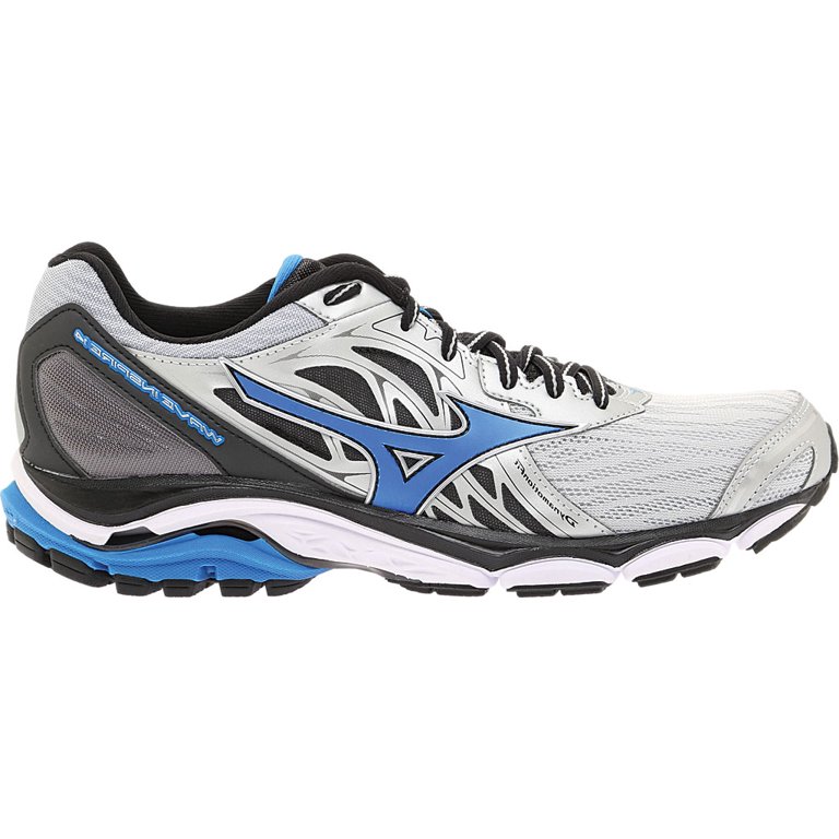 Mizuno Mens WAVE INSPIRE 14 MEN, SILVER / DIRECTOIRE BLUE  display picture 1