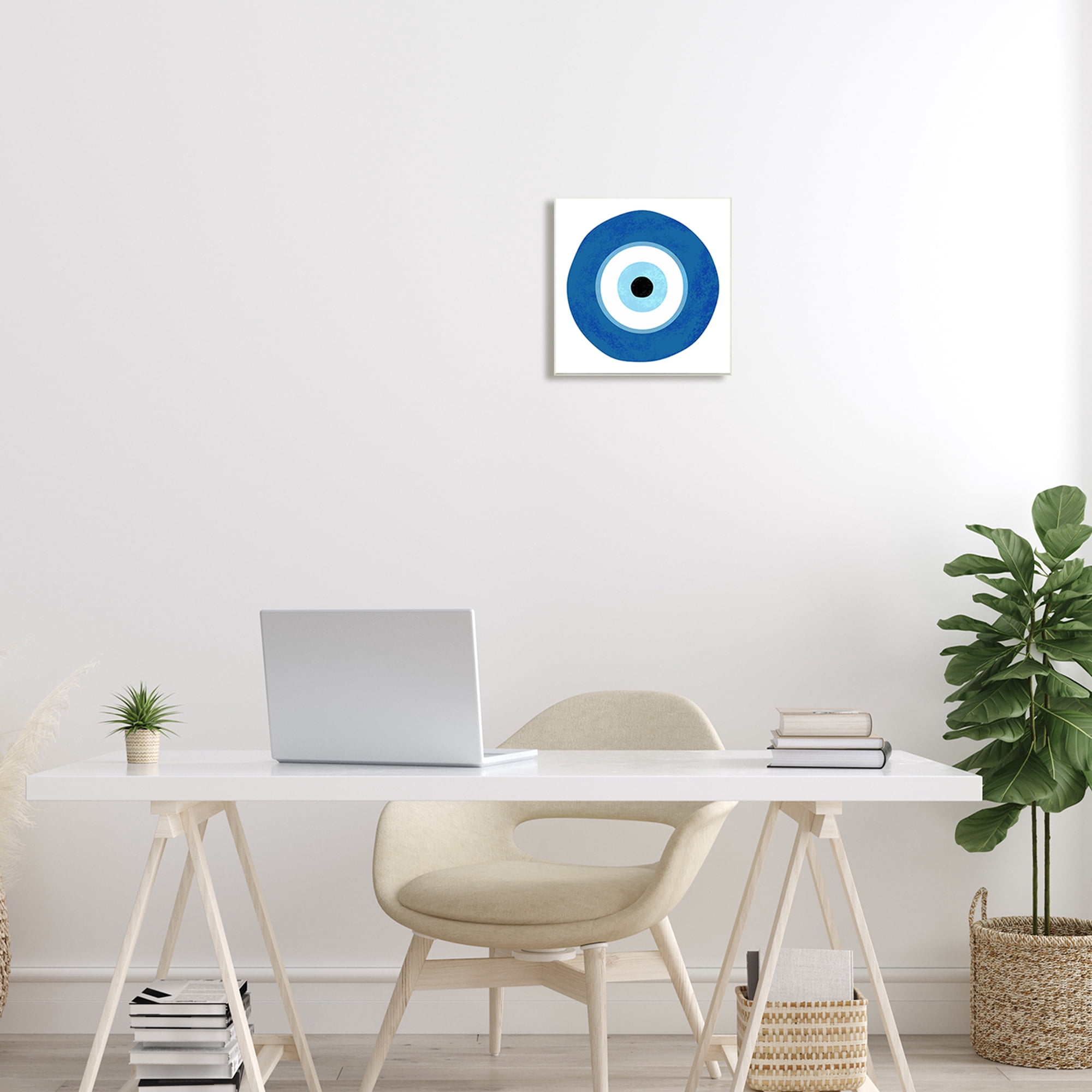 Stupell Industries Eye Centric Bold Blue Abstract Circular Dominant Shapes, 12 x 12, Design by Ziwei Li