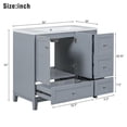 thumbnail image 2 of Harper & Bright Designs 36" Modern Bathroom Vanity with Sink and USB Charging, Bathroom Storage Vanity Cabinet with Two Doors and Three Drawers, White & Gray Blue, 2 of 16
