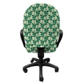 thumbnail image 3 of Garden Art Office Chair Slipcover, Continuous Exotic Leafy Plant Modern Meadow in Natural Tones, Protective Stretch Decorative Fabric Cover, Standard Size, Pale Khaki Forest Green, by Ambesonne, 3 of 5