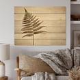 thumbnail image 2 of Designart "Beige Ferns Plant Timeless gracefulness II" Floral Print on Natural Pine Wood, 2 of 5