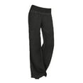 thumbnail image 3 of Sonducket Pantalones vaqueros sueltos para mujer Pantalones elásticos de cintura media y pierna ancha Prendas para la parte inferior del cuerpo negro 5XL, 3 of 6