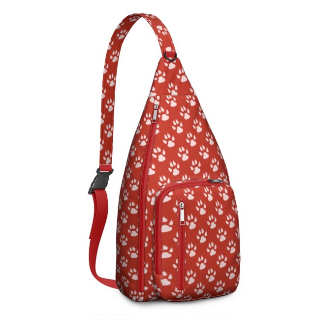 Bone Design Sling Backpack - Fun Dog Lover Gift, Fashionable Crossbody Pack with Multiple Pockets