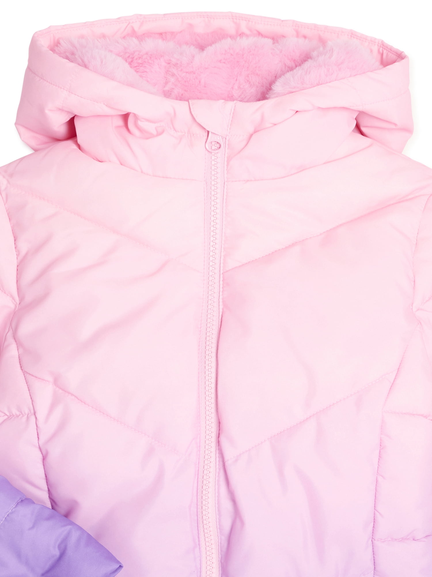 Swiss Tech Girls Winter Puffer Jacket with Hood, Sizes 4-18 & Plus