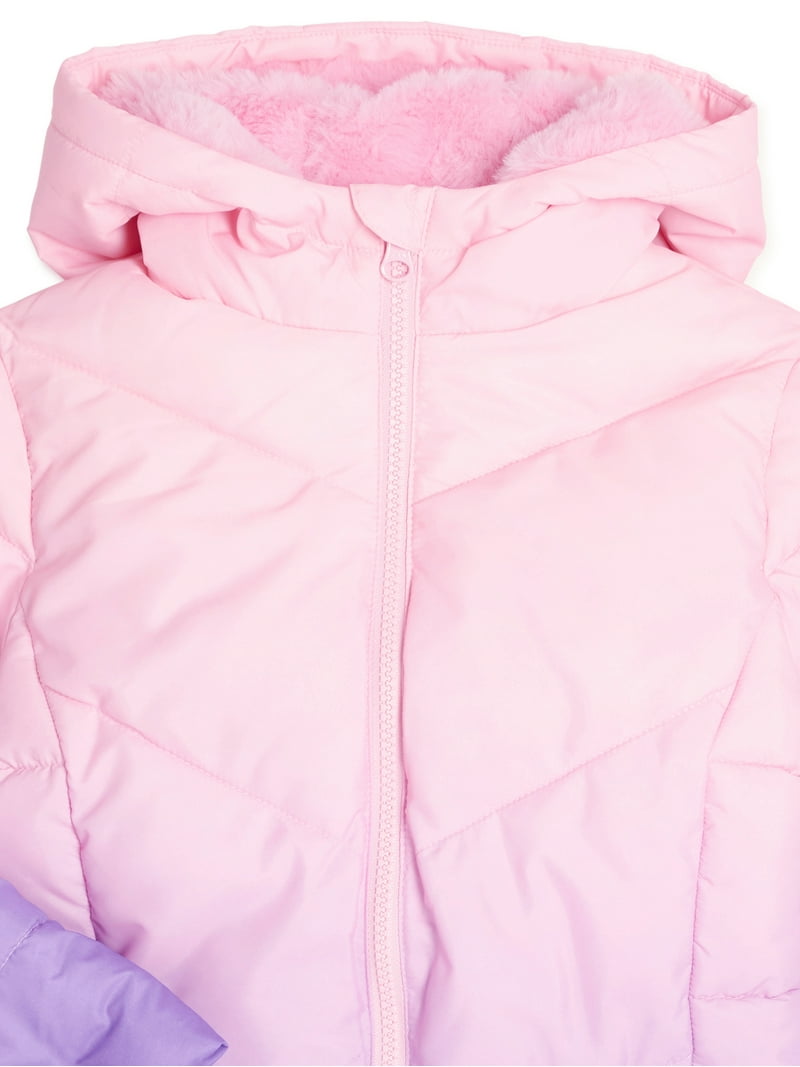 ふゆページ Swiss Tech Girls Puffer Jacket - Warm Winter Coat for Girls