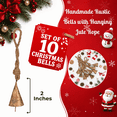 thumbnail image 3 of Vivanta 2-Inch Mini Gold Christmas Tree Bells - pack of 10 Handmade Ornaments for Crafts and Hanging, 3 of 11