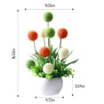 thumbnail image 2 of Dvkptbk Riches and Honour Ball Flower Simulation Potted Plant Spherical Plant Potted Plant That Brings Good Things - with Ceramic Pot Colorful Christmas/New Year Home Decor, 2 of 7