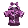 thumbnail image 5 of Soft Silk Sleepwear for Small Dogs Cats Lapel Doggie Loungewear Lightweight Breathable Puppy Pajamas Two-Legged Pet Shirt Clothes, 5 of 8