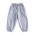 thumbnail image 2 of Girls' Fashion Pocket Sweatpants Solid Color Leisure Trousers Breathable Lightweight Everyday Active Pants, 2 of 8