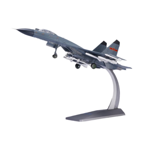 Adorno de mesa con modelo de avión de chino J11 a escala 1:72 con soporte de exhibición para colección de aviones