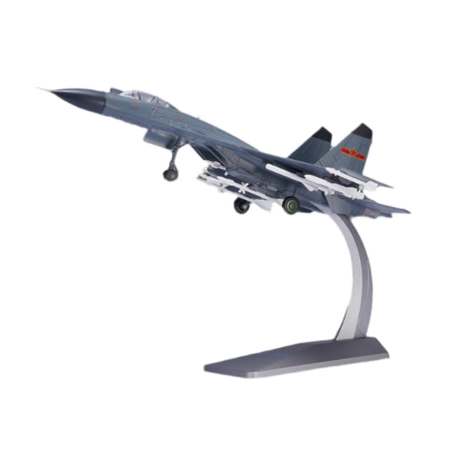 Adorno de mesa con modelo de avión de chino J11 a escala 1:72 con soporte de exhibición para colección de aviones