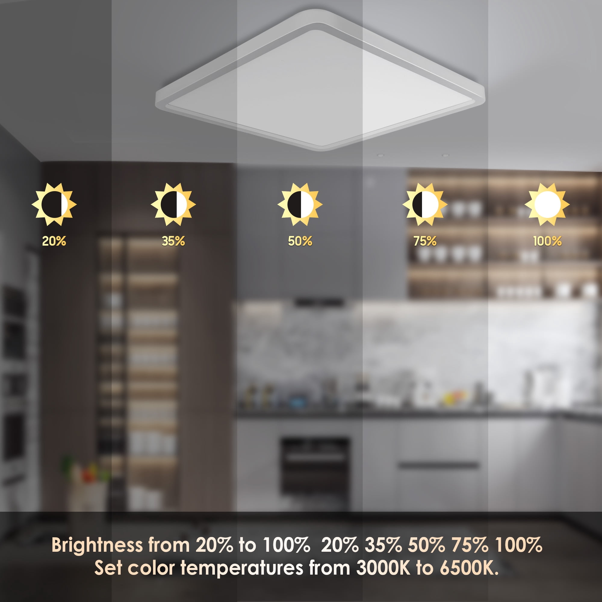 24W LED Dimmable Ceiling Light With Remote Control, 7 RGB Colours Changing Ceiling Lamp 3W Backlight For Bedroom, Living Room And Drawing Room