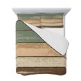 thumbnail image 7 of Green Brown Farmhouse Twin Size Down Alternative Comforter, Lightweight Comforter Quilt Bedding Set with Pillow Shams Vintage Wooden All Seasons Bed Comforter Duvet Insert 68"x86", 7 of 7