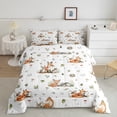 thumbnail image 2 of Erosebridal Cartoon Fox Rabbit Bedding Twin Comforter Set,Jungle Animal Down Comforter,Safari Room Decorative,2-Piece, 2 of 8