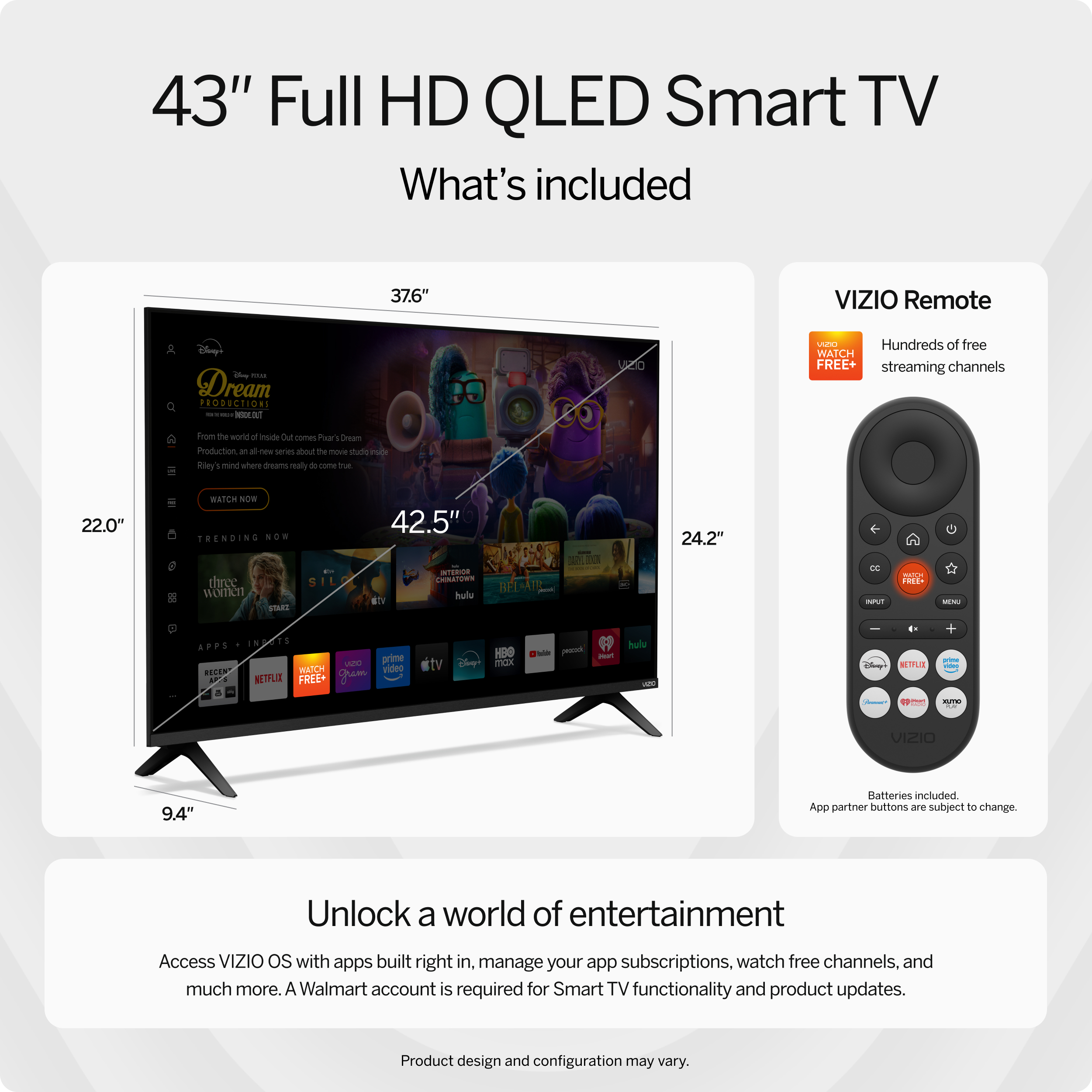 VIZIO 43" Class Quantum Full HD QLED Smart TV photo 3