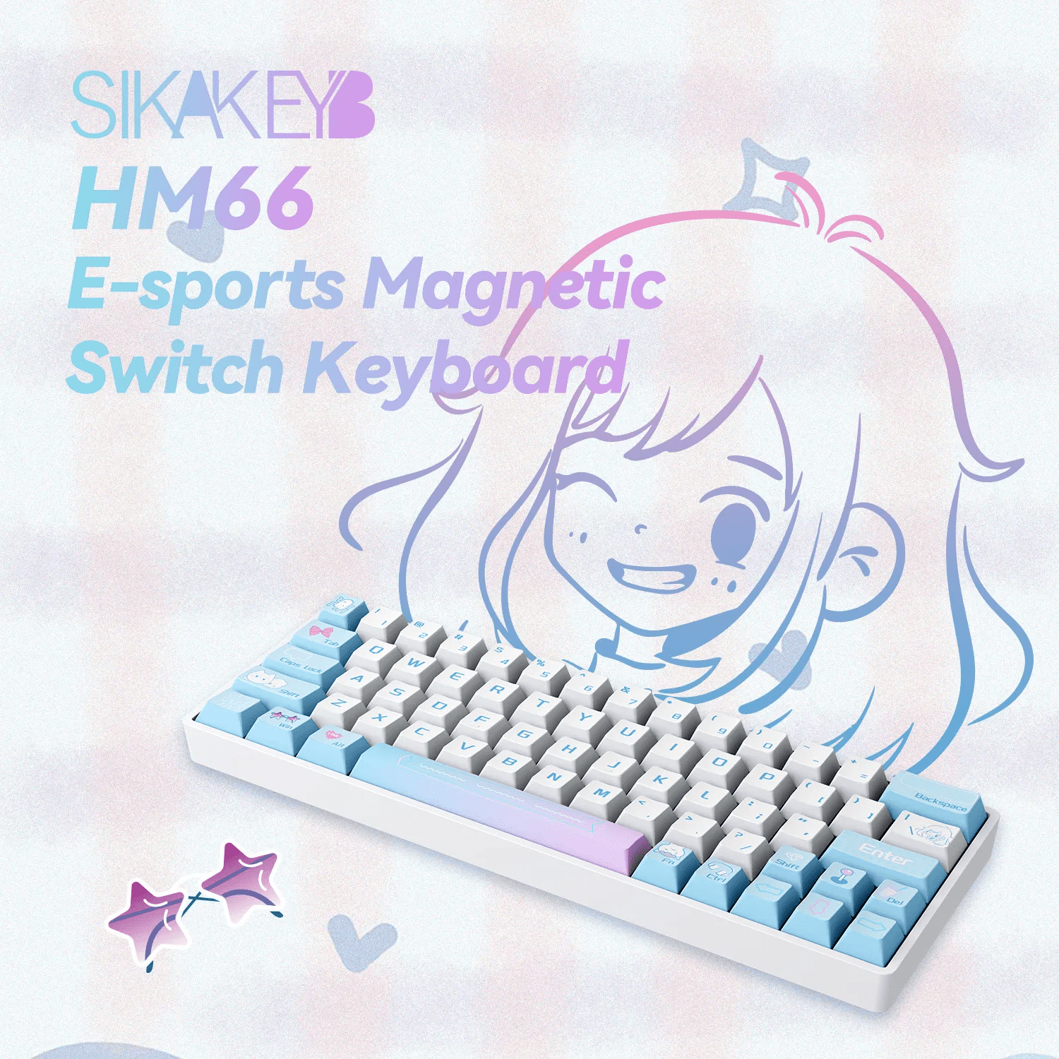 Sikakeyb Castle HM66 HE Custom Gaming Keyboard | GATERON Magnetic Jade Switches | 66 Key | Wired Type-C | RGB Backlight | 8K Polling Rate