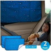 2pcs Side Window Sunshade Sun Shade for Car Window Double Thickness Auto Windshield Sunshades Curtain Universal Fit for Driver for Baby UV Protection