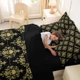 thumbnail image 5 of Homewish Black Gold Skull Damask 7-Piece Twin Bedding,Happy Halloween Bedding Comforter Set,Black Reversible, 5 of 8