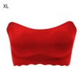 thumbnail image 1 of Sujetador sin tirantes recogido Sujetador antideslizante de talla grande Ropa interior superior de tubo fino para vestido de novia, Rojo, XL tholdsy AP001172-03B, 1 of 7