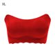 thumbnail image 1 of Sujetador sin tirantes recogido Sujetador antideslizante de talla grande Ropa interior superior de tubo fino para vestido de novia, Rojo, XL seitruly AP001172-03B, 1 of 7