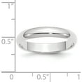 thumbnail image 3 of 14K White Gold 4mm Half-Round Band (Size 10.5) Made In United States whr040-10.5, 3 of 5