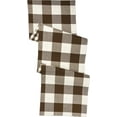 thumbnail image 3 of Primitives by Kathy Double Sided Table Runner, Brown White Buffalo Check Plaid Design, Cotton Machine Washable, Perfect for Family Table at Home, Rustic Farmhouse Decor for Kitchen, 3 of 4