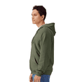 thumbnail image 4 of Gildan Softstyle Full-Zip Hoodie, Ring-Spun Cotton Midweight Fleece Sweatshirt, Military Green, M, 4 of 5