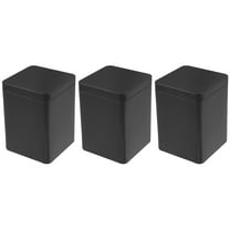 3pcs Loose Leaf Tea Storage Square Tea Storage Jarstea Tin Vacuum Seal Tea Tea Leaf Container Storage Jars with Lids Black