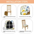 thumbnail image 4 of Pioneer Flower Seat Covers for Dining Room Chairs Set Of 6,Stretch Printed Washable Chair Seat Cover with Elastic Ties and Button,Removable Waterproof Couch Cushion Covers, 4 of 6