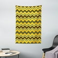 thumbnail image 1 of Yellow Chevron Tapestry, Horizontal Zigzag Stripes in Vibrant Colors Modern Graphic Artful, Wall Hanging for Bedroom Living Room Dorm Decor, 40W X 60L Inches, Yellow Orange Black, by Ambesonne, 1 of 2