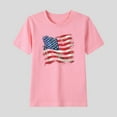 thumbnail image 2 of GERsome 4th of July Patriotic Tops for Unisex Kids, Boys Girls Cotton Short Sleeve Crew Neck American Flag Tshirts Loose Fit Summer Graphic Tee, Sizes 3-4 Years, 2 of 5