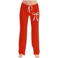 thumbnail image 2 of Stamzod Womens Pajama Pants Summer Cute Print Loose Sleep Pants Sleepwear Soft Casual Pajamas for Women Red M, 2 of 6