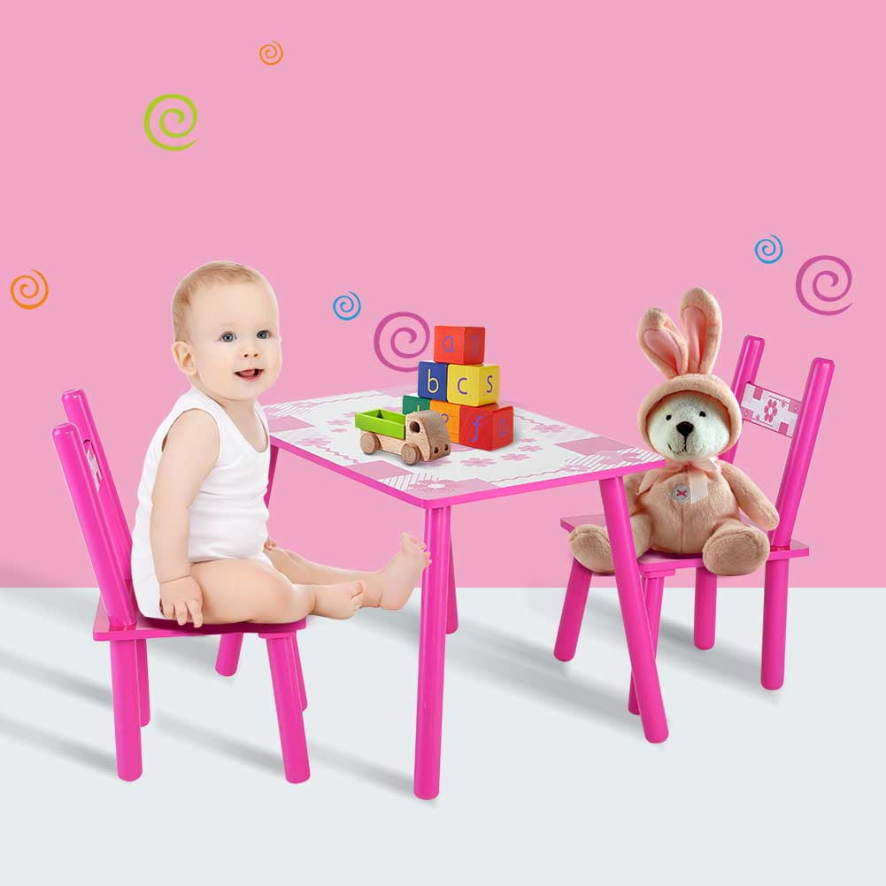 Purple AYNEFY Table and Chair Set Playrooms Schools Childrens Wooden Table and Chair Set Kids Childs Studying Painting Homeschool for Homes or Nurseries 
