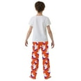 thumbnail image 5 of FORMRS Kids Pajama Pants with Pockets Size 9-10Y Boys Lounge Sleep Bottoms, Orange Cartoon Ghost Pattern, 5 of 8