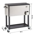 thumbnail image 4 of Trinity TXK-0802 80 qt. Refroidisseur en Acier Inoxydable - 35,75 x 36 x 18,5 Po., 4 of 5