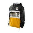 thumbnail image 2 of Men's New Era Black Pittsburgh Steelers Ripstop Quarter-Zip Hooded Windbreaker, 2 of 5