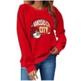 thumbnail image 2 of Wowcloth Women's Printed Long Sleeve Round Neck Sweatshirt - Hoodless Casual Pullover for Everyday Wear & Comfort Fit, 2 of 4