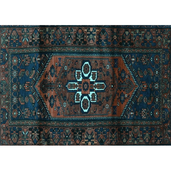 Ahgly Company Indoor Rectangle Persian Light Blue Traditional Area Rugs, 8' x 12'