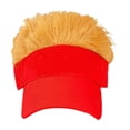 thumbnail image 1 of Sombrero de pelo para hombre, novedoso, transpirable, con visera, para citas, compras, viajes. Amarillo, 1 of 9