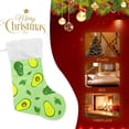 thumbnail image 4 of Coolnut 17.7 Inch Christmas Stockings, 1 PCS Avocado Pattern Presonalized Large Stocking Sock for Family Holiday Xmas Party Decorations, 4 of 7
