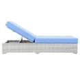 thumbnail image 3 of Modway Convene Rattan Weave Outdoor Patio Chaise in Light Gray/Light Blue, 3 of 8