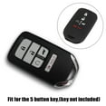 thumbnail image 3 of Car Key Fob Cover 5 Button Protective Case Silicone Black for Honda Accord Civic CR-V Pilot, 3 of 6