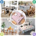 thumbnail image 4 of Pioneer Flower Floral Print Pattern Square Tablecloth, Waterproof Wipeable Spillproof Washable Table Cover for Home Kitchen Party Decor, 42"x42", 4 of 6