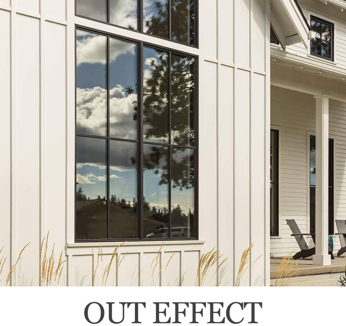 HIDBEA One Way Privacy Window Film, Vinyl, 17.5" x 78.7", Silver