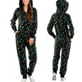 thumbnail image 4 of Noël Pyjamas d'Une Seule Pièce pour Femmes avec Capuche, Modèle Santa Adulte Confortable Combinaisons Homewear, 4 of 5