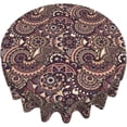 thumbnail image 2 of Round Tablecloth Mandala Vintage Ethnic Table Cloths Waterproof Table Cover for Wedding Party Dining Holiday Banquet 60in, 2 of 6