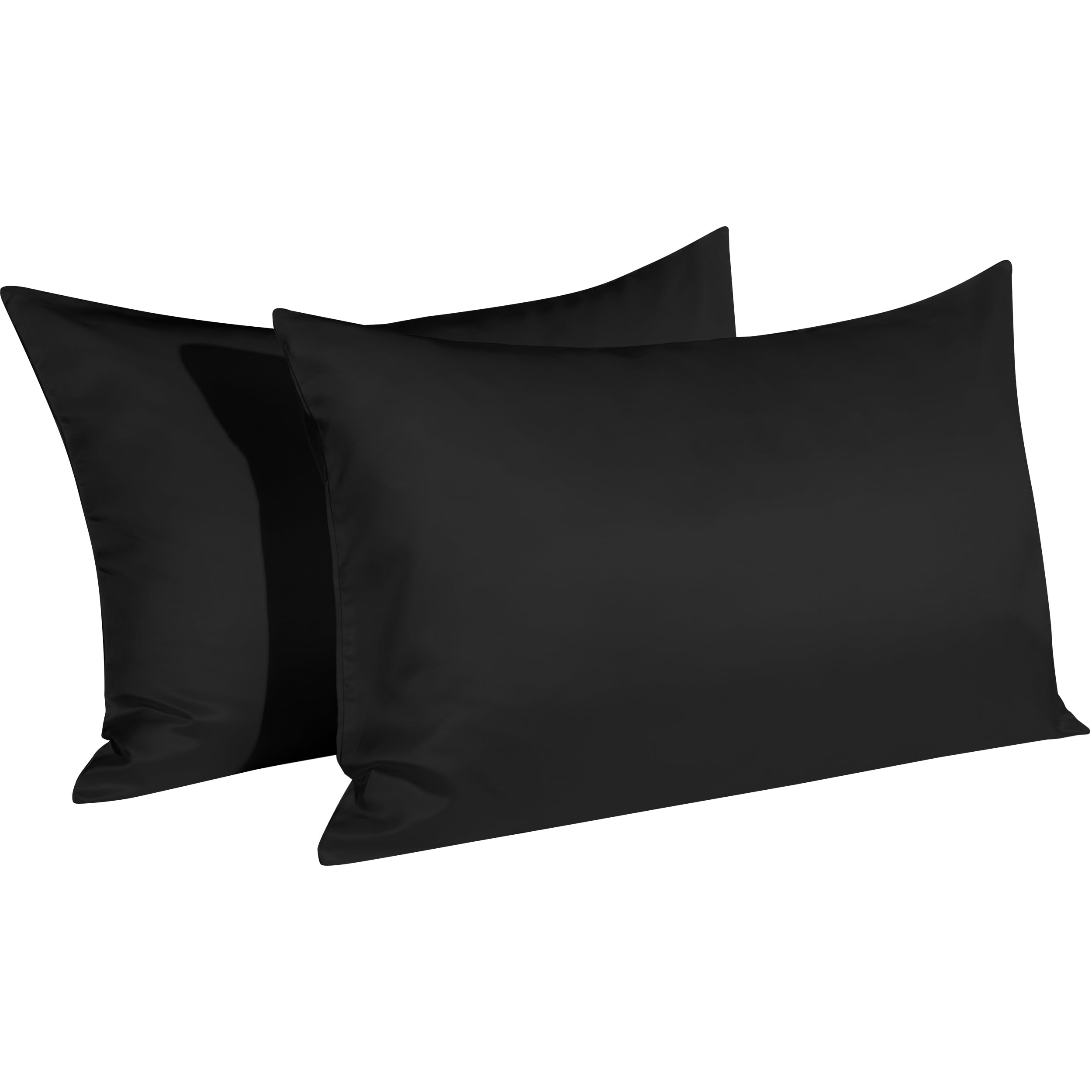 ORGANICTUNE Silky Satin Pillowcases with Hidden Zipper, Breathable and Cooling Pillow Cases