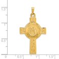 thumbnail image 3 of 14K Yellow Gold Charm Pendant Themed 37 mm 21 Cross With St. Christopher Medal, 3 of 3
